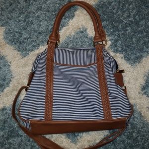 CUTE cross-body/ top handle canvas purse